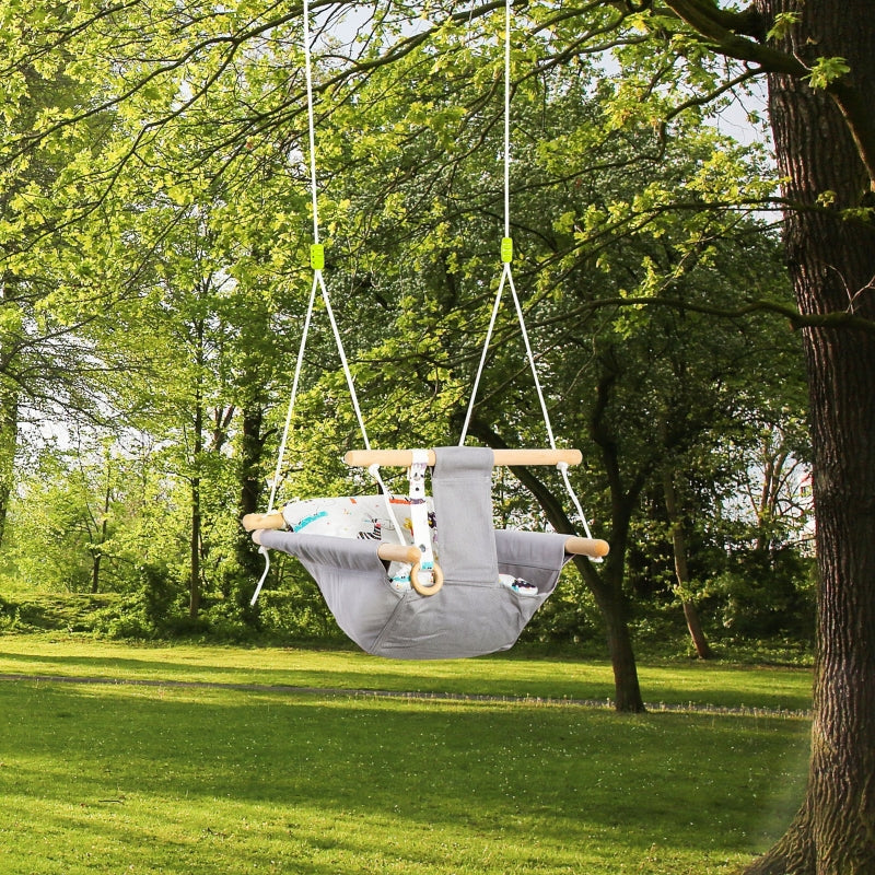 Kids Hammock Chair, Baby Relax Hanging Swing- Grey